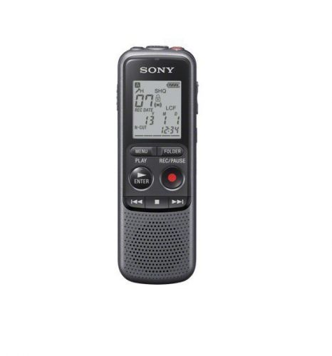 Sony ICD-PX240 Czarny, szary, odtwarzanie MP3, wyświetlacz LCD, MAX. CZAS NAGRYWANIA MP3 8KBPS (MONA